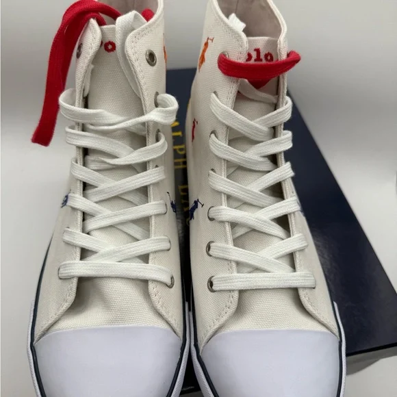 Polo Ralph Lauren high top canvas sneakers brand new in box great gift!! - Picture 4 of 6